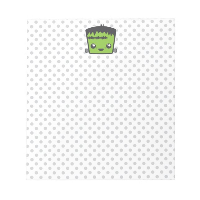 Kawaii Frankenstein Notepad Notizblock (Vorderseite)