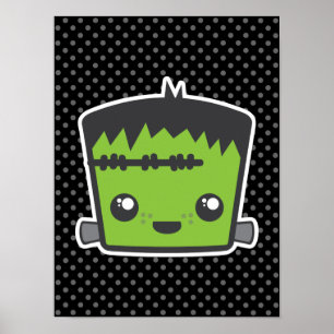 Kawaii Frankenstein Poster Print