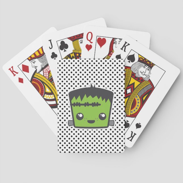 Kawaii Frankenstein Spielkarten (Rückseite)