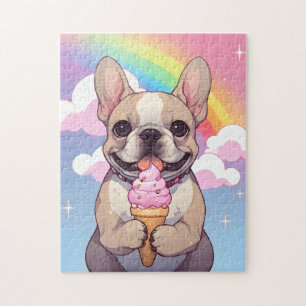 Kawaii French Bulldog Ice Creme Rainbow