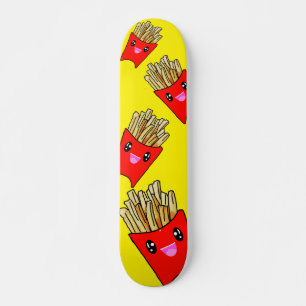 Kawaii French Fries Fast Food farbenfroh Skateboard