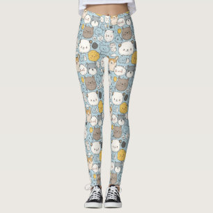 Kawaii Frenzy: Whimsical Doodle von Niedlichen Tie Leggings