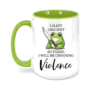 Kawaii Frog, also werde ich heute Gewalt wählen Tasse