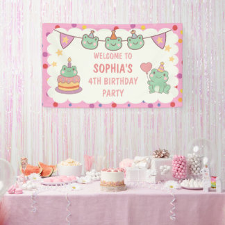 Kawaii Frog Custom Geburtstag Banner