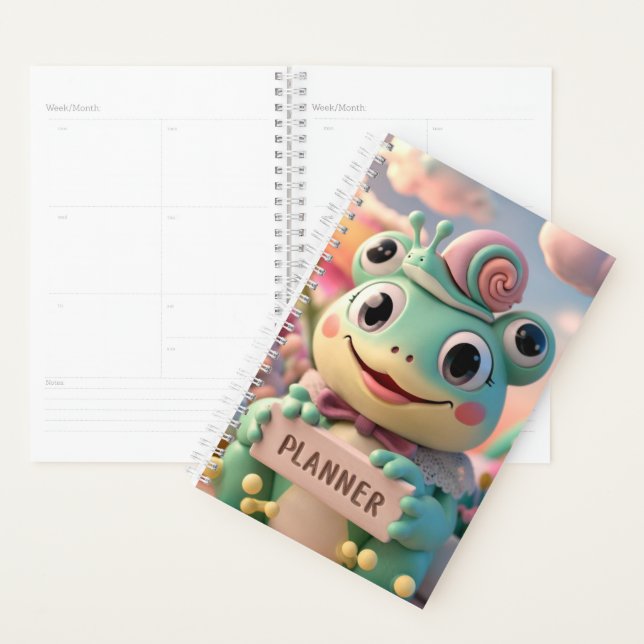 Kawaii Frog mit Schnecke Planer (Anzeige)