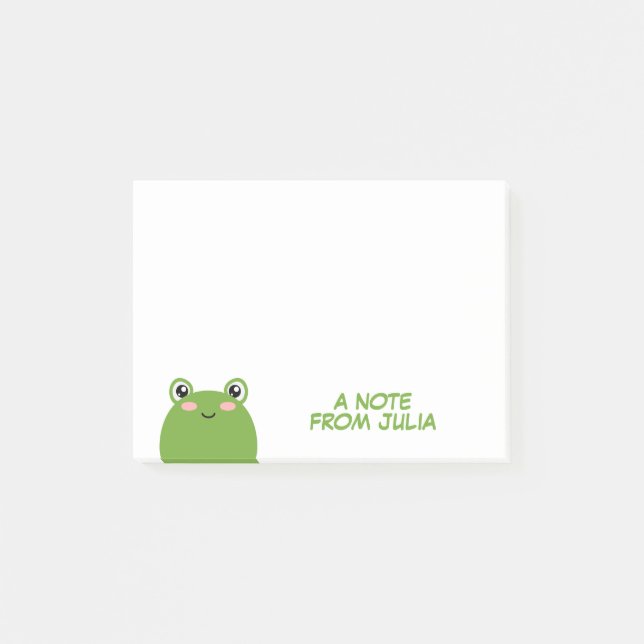 Kawaii Frog Post-it Klebezettel (Vorderseite)