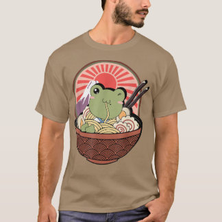 Kawaii Frog Ramen Japanisch Noodle Anime Frog Kind T-Shirt