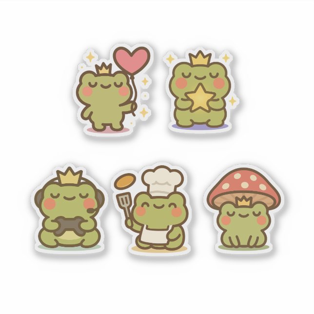 Kawaii Frog Sticke Aufkleber (Vorderseite)