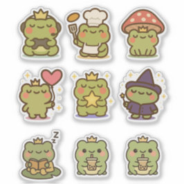 Kawaii Frog Sticke Aufkleber