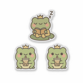 Kawaii Frog Sticke Aufkleber