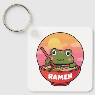 Kawaii Frosch fressende Männer Schlüsselanhänger