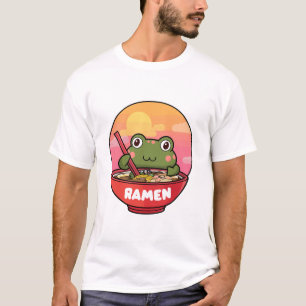 Kawaii Frosch fressende Männer T-Shirt