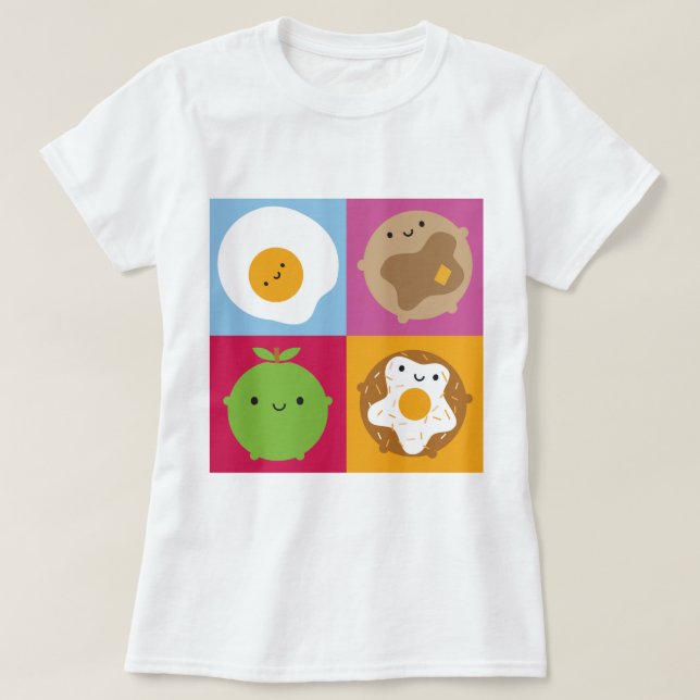 Kawaii Frühstück T-Shirt (Design vorne)