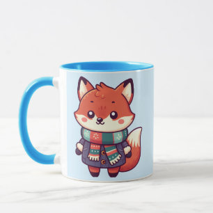 Kawaii-Fuchs für die Wintersaison Tasse
