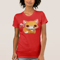 Kawaii Fuchs mit niedlicher Eiscreme