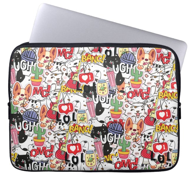 kawaii funny pet design - cute animal lover  laptopschutzhülle (Vorderseite)