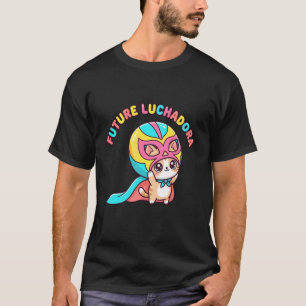 Kawaii Future Luchadora Katze Süße Wrestling-Maske T-Shirt