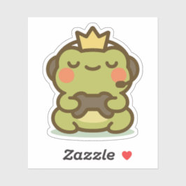 Kawaii Gamer Frog Sticker