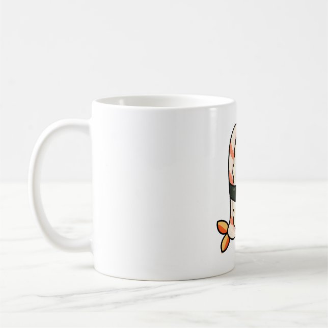 Kawaii Garnelen Sushi Kaffeetasse (Links)