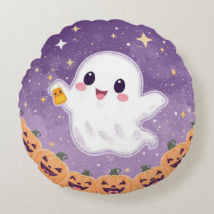 Kawaii-Geister-Rundkissen 💫👻 Rundes Kissen