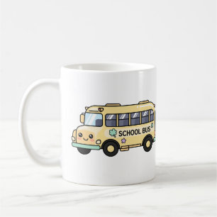 Kawaii Gelber Schulbus Lehrer Dankeschön Kaffeetasse