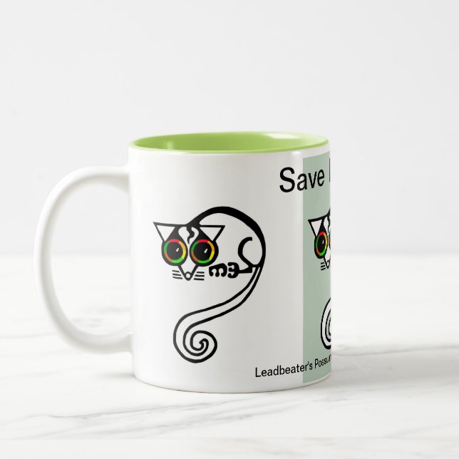 Kawaii- Gerettet POSSUMS - gefährdet - Australien Zweifarbige Tasse (Links)