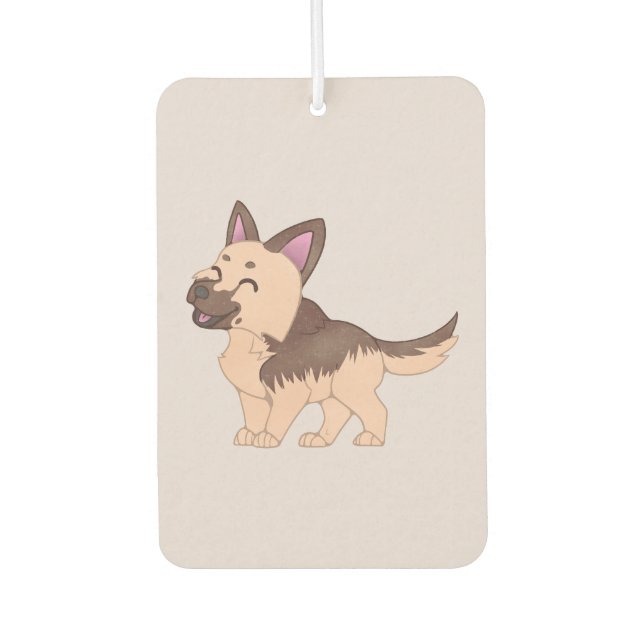 Kawaii German Shepherd Dog Autolufterfrischer (Vorderseite)