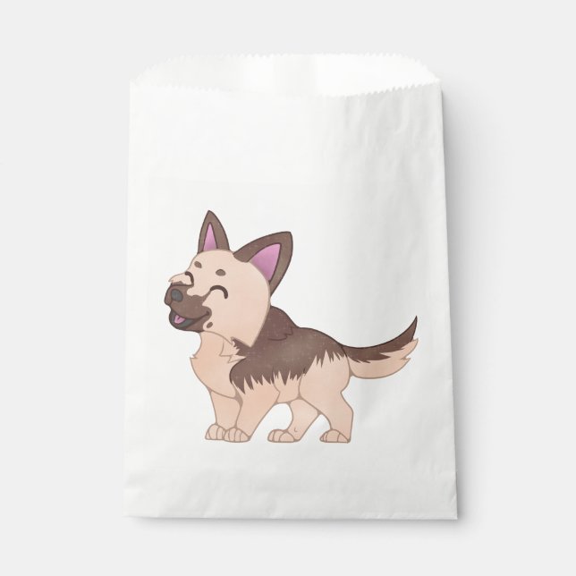 Kawaii German Shepherd Dog Geschenktütchen (Vorderseite)