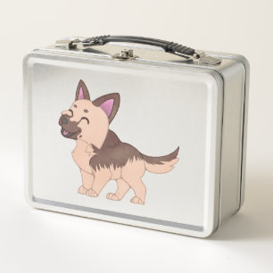 Kawaii German Shepherd Dog Metall Brotdose