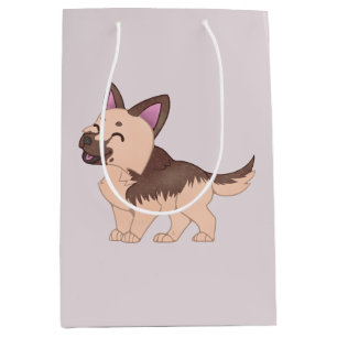 Kawaii German Shepherd Dog Mittlere Geschenktüte