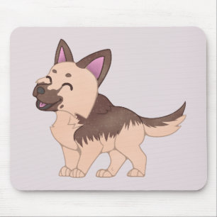 Kawaii German Shepherd Dog Mousepad