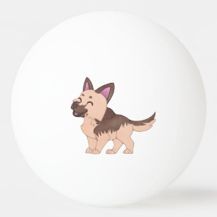 Kawaii German Shepherd Dog Tischtennisball