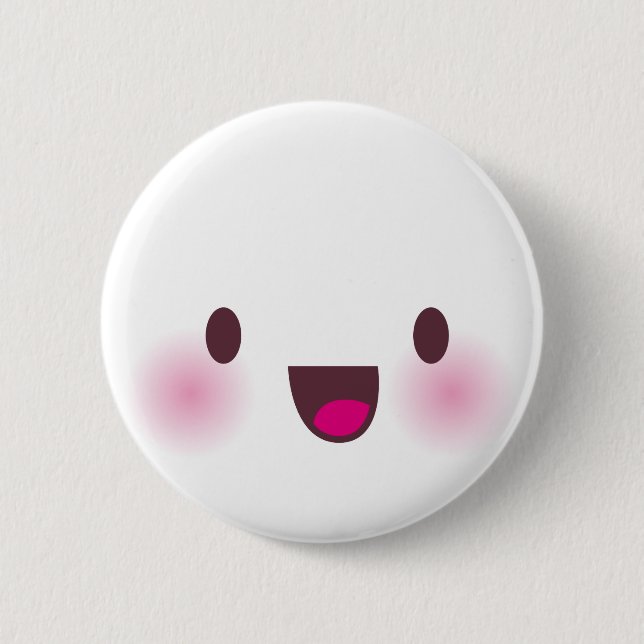 Kawaii-Gesicht Button (Vorderseite)