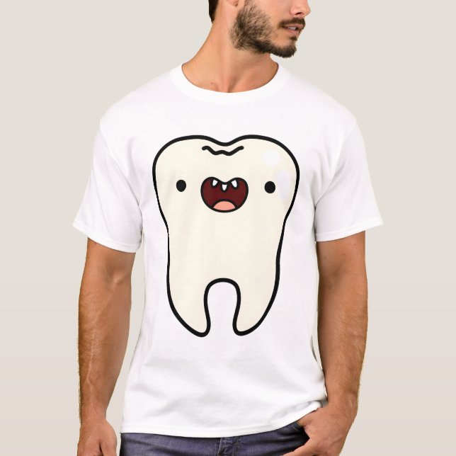 Kawaii Gesunder Zahn T-Shirt (Vorderseite)