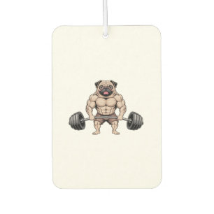Kawaii-Gewichtheber-Muskulöser-Mops-Hundefreund Autolufterfrischer