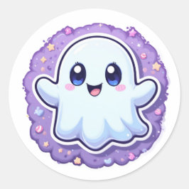 Kawaii Ghost Craft Sticker - Pastel Halloween Deko