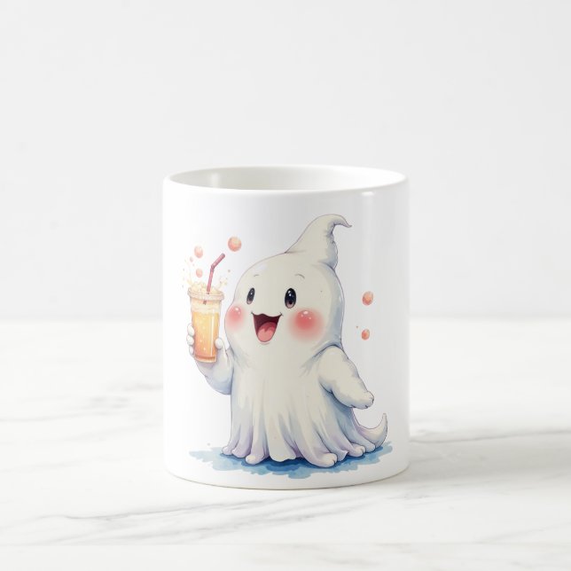 Kawaii Ghost Drinking Soda Tasse (Mittel)