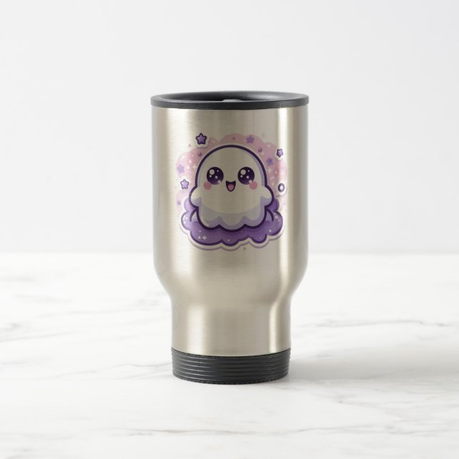 Kawaii Ghost Halloween Tasse - Niedlicher Pastelge (Mittel)