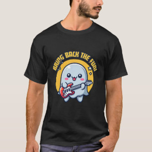 Kawaii Ghost Playing Guitar T-Shirt