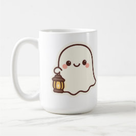 Kawaii Ghost with Lantern - Niedlich Spirit Design Kaffeetasse