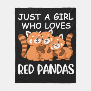 Kawaii gibt Frauen nur ein Mädchen, das Red Panda Fleecedecke