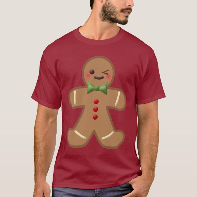 Kawaii Gingerbread Man T-Shirt (Vorderseite)