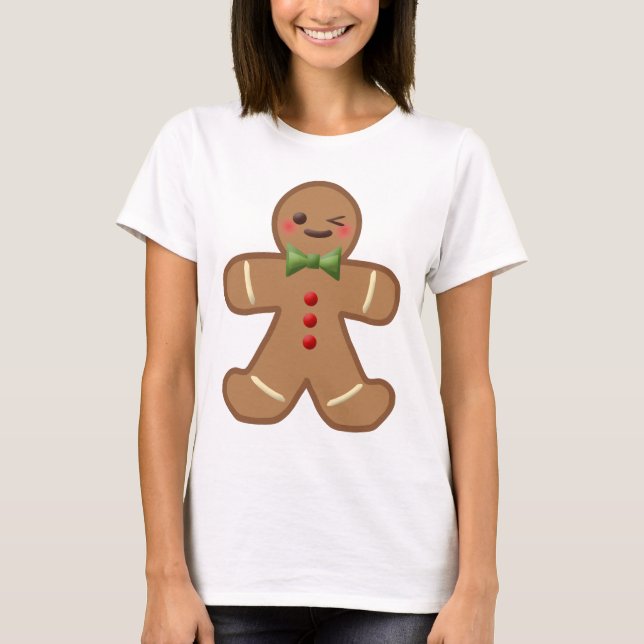 Kawaii Gingerbread Man T-Shirt (Vorderseite)