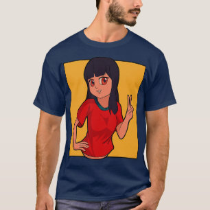 Kawaii Girl Lofi Ästhetische Retro 90er japanische T-Shirt