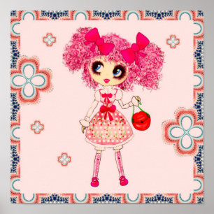 Kawaii Girl PinkyP Sweet Lolita so niedlich Poster