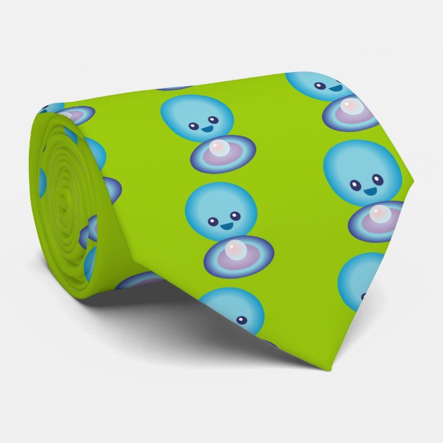 Kawaii glückliche Muschel Krawatte (Gerollt)