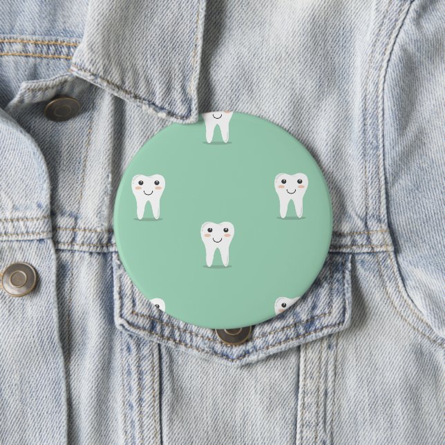 Kawaii-glücklicher Zahn Button (Beispiel)