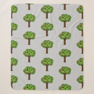 Kawaii glücklicher zwinkernd Apfelbaum Sherpadecke