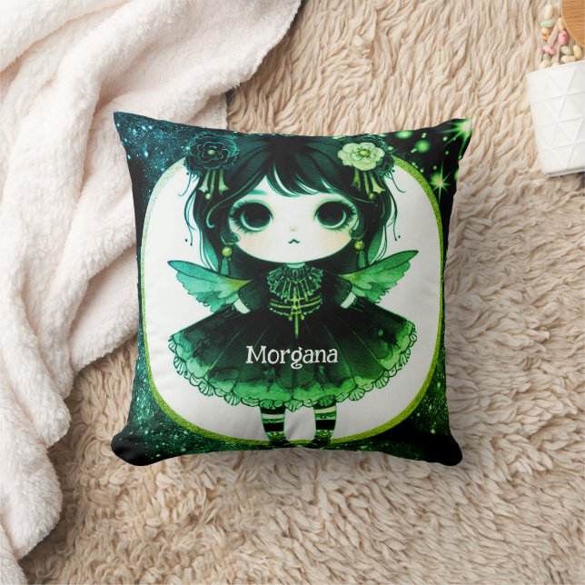 Kawaii Goth Girls Niedlicher Personalisierter Goth Kissen (Decke)