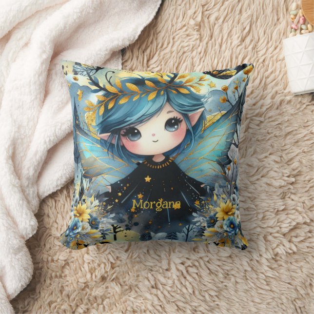 Kawaii Goth Girls Niedlicher Personalisierter Goth Kissen (Decke)